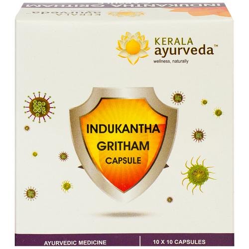 Kerala Ayurveda Indukantha Gritham Capsules, 100 Pcs - Sparkling Spices